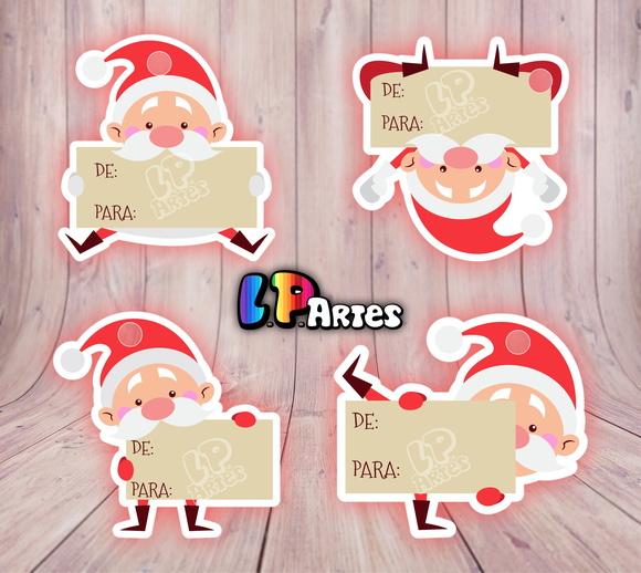 60 Tags Papai Noel Feliz Natal - N07 - Natalina Gnomeu
