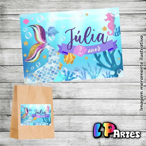 Adesivo 10x7 Sereia