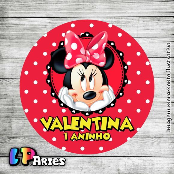 Adesivo Água Ouro Fino - Minnie Vermelha