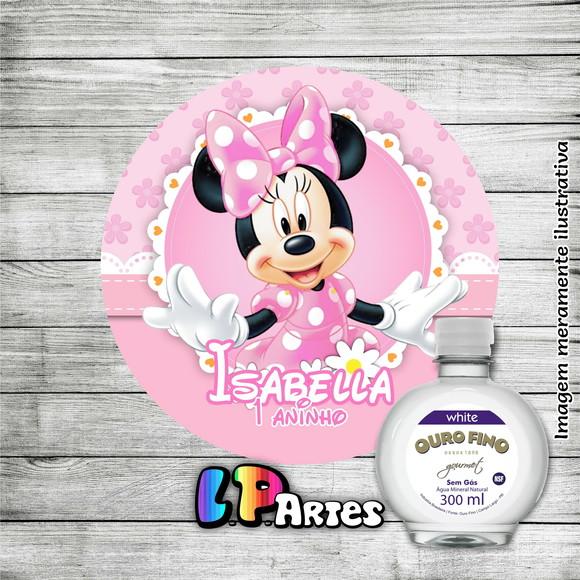 Adesivo Água Ouro Fino Minnie Rosa