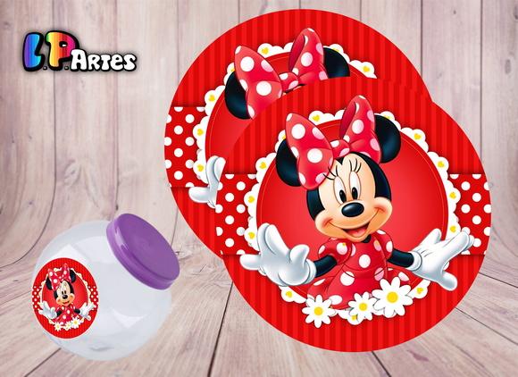 Adesivo Baleiro Minnie Vermelha