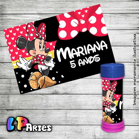 Adesivo Bolha de Sabão - Minnie Vermelha