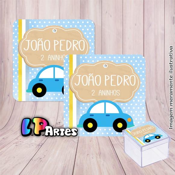 Adesivo Caixa Acrílica - Carrinhos
