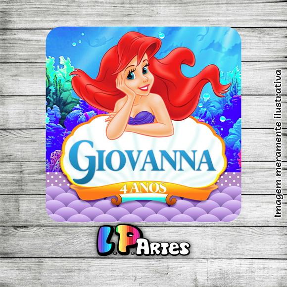 Adesivo Caixa Acrílica -ariel Pequena Sereia