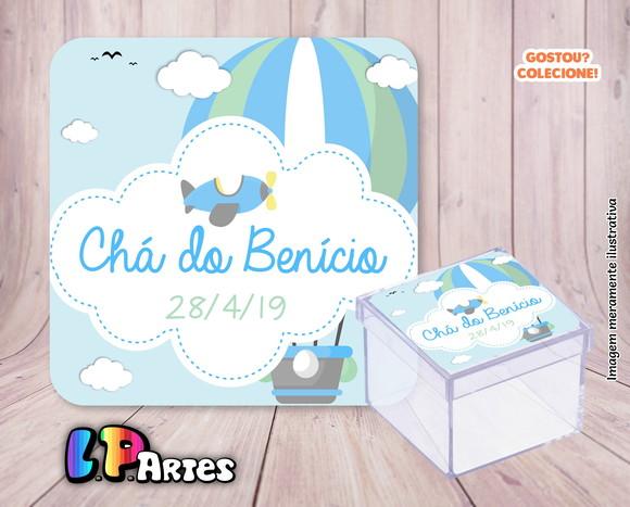 Adesivo Caixa Acrílico - Balão, Pipa, Avião