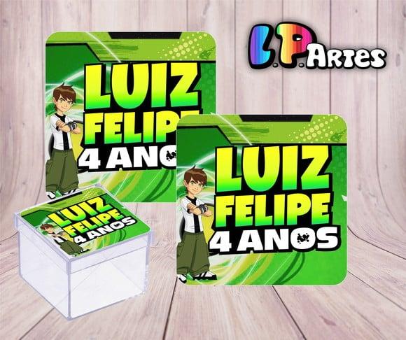 Adesivo Caixa Acrílico - Ben 10