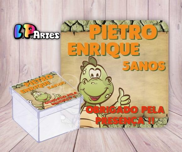 Adesivo Caixa Acrílico - Dinossauros