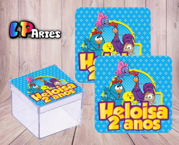 Adesivo Caixa Acrílico Galinha Pintadinh