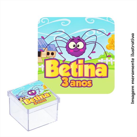 Adesivo Caixa Acrílico Dona Aranha Galinha Pintadinha