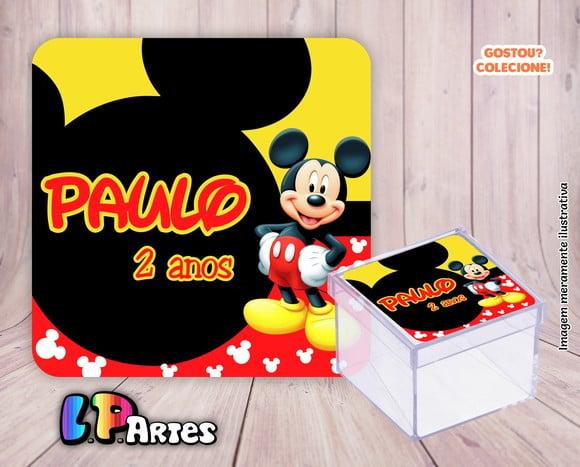 Adesivo Caixa Acrílico Mickey Mouse