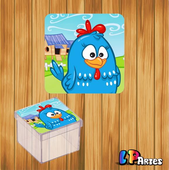 Adesivo Caixa Acrílico Galinha Pintadinha