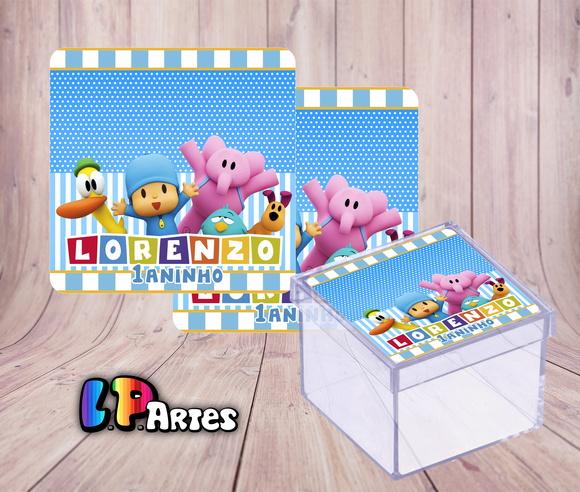 Adesivo Caixa Acrílico Pocoyo