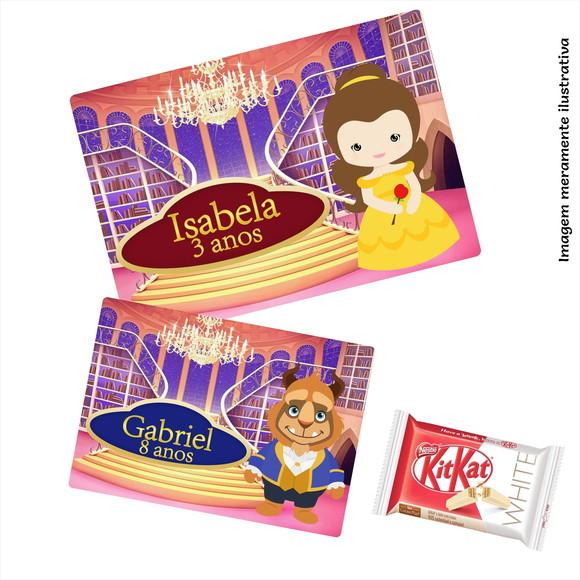 Adesivo Chocolate Kit Kat - a Bela e a Fera Cute