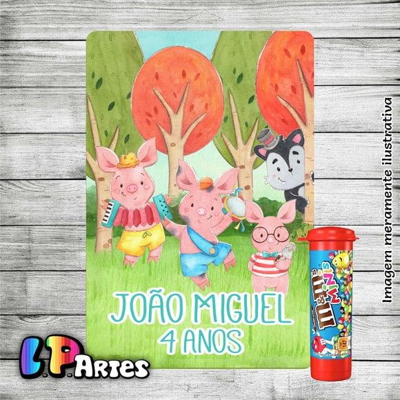 Adesivo Chocolate M&m's - os Três Porquinhos