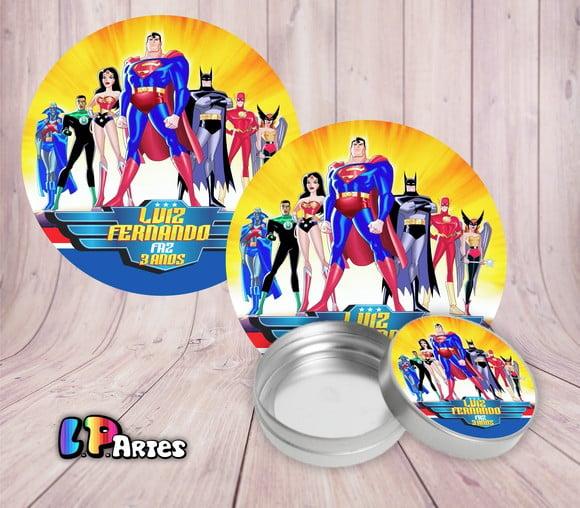 Adesivo de Latinha - Liga da Justiça