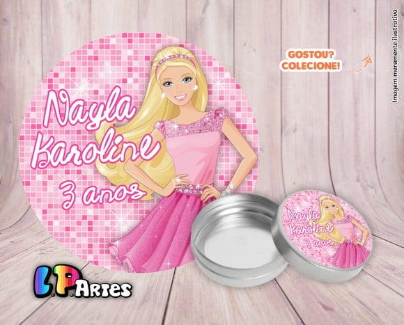 Adesivo de Latinha Barbie