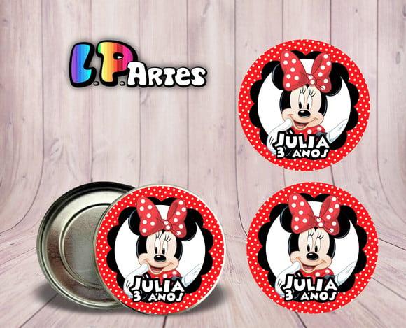 Adesivo de Latinha Minnie Vermelha