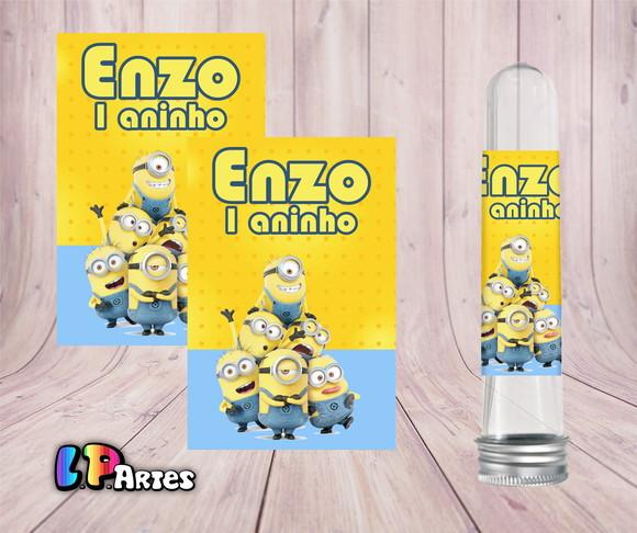 Adesivo de Tubete Minions