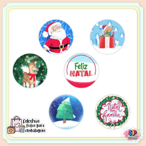 Adesivo Feliz Natal Natalino N06