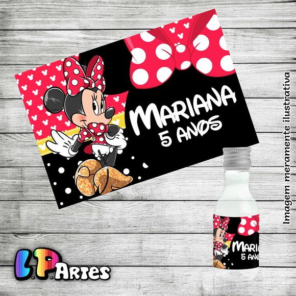 Adesivo Garrafinha - Minnie Vermelha