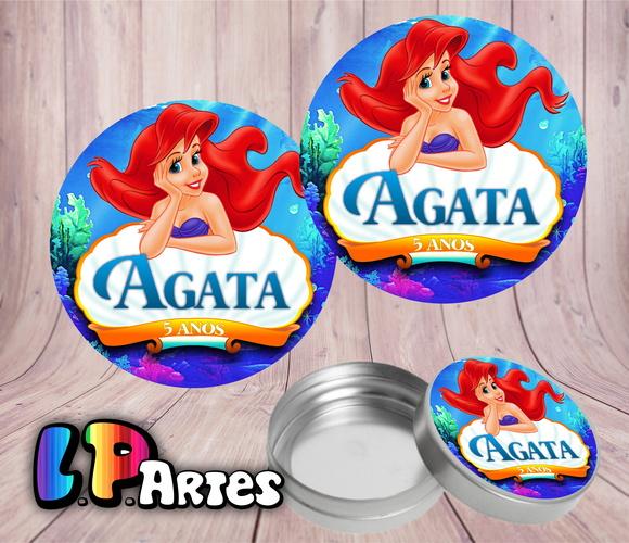 Adesivo Latinha a Pequena Sereia - Ariel