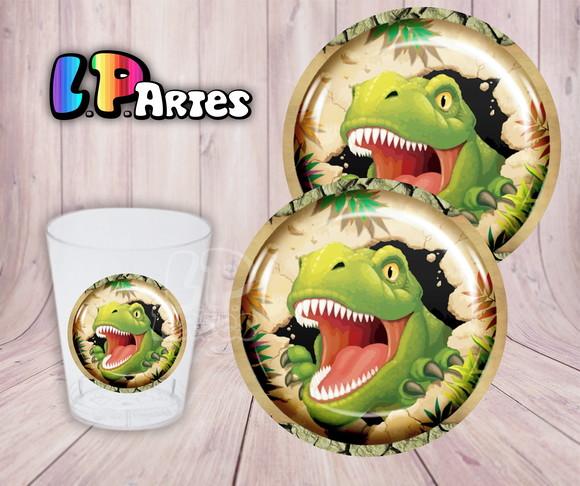 Adesivo para Copinho de Brigadeiro - Dinossauros