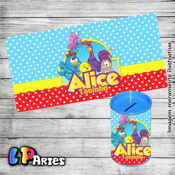 Adesivo para Cofre- Galinha Pintadinha
