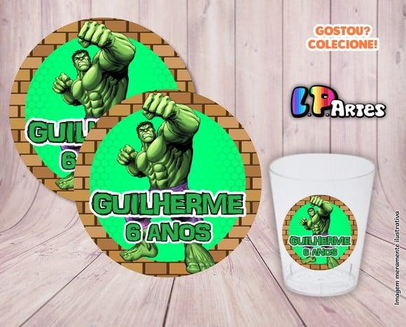 Adesivo para Copinho de Brigadeiro - Hulk