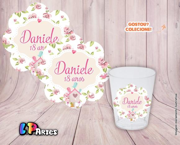 Adesivo para Copinho de Brigadeiro - Jardim Encantado