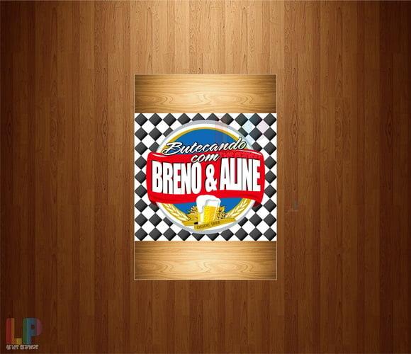 Adesivo para Tubete Brahma Bar Boteco