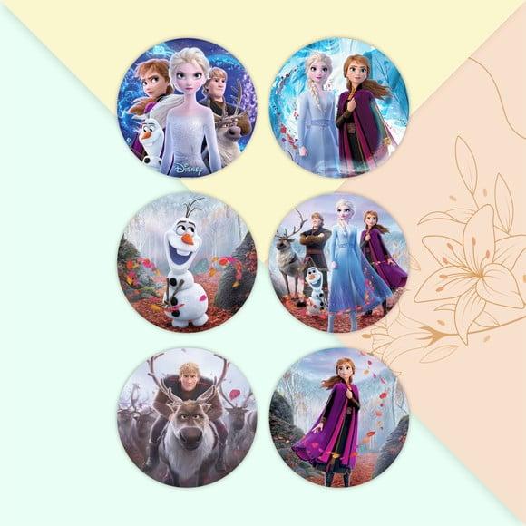 Adesivo Redondo 4x4 Frozen 2