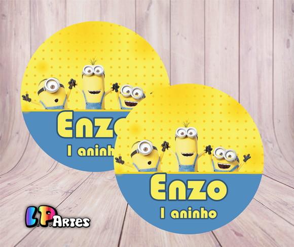 Adesivo Rótulo Latinha Minions