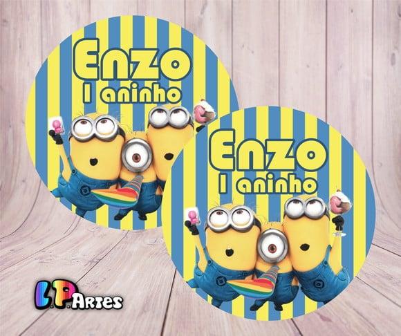 Adesivo Rótulo Latinha Minions