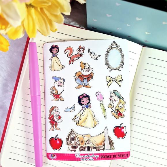 Cartela Adesiva Branca de Neve