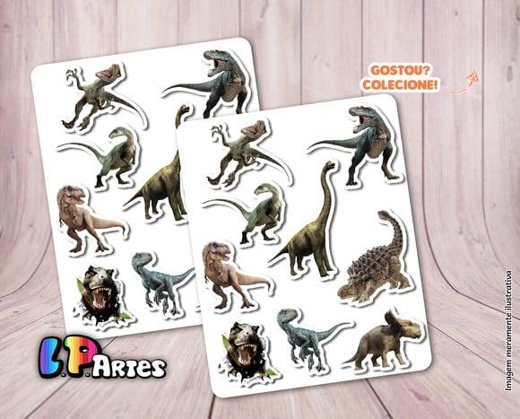 Cartela de Adesivos - Dinossauros