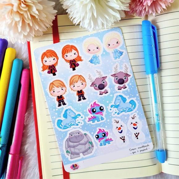 Cartela de Adesivos - Frozen 2 - Cute