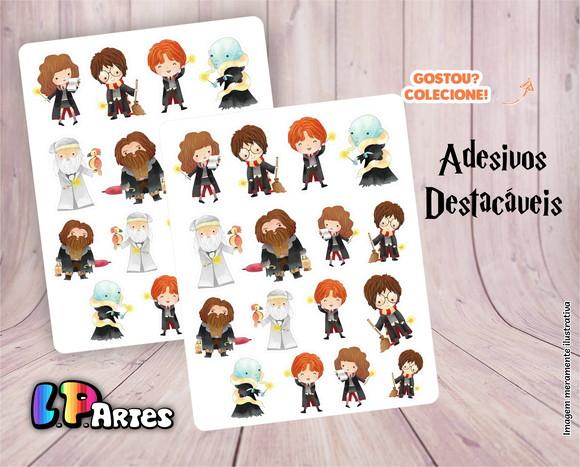 Cartela de Adesivos - Harry Potter