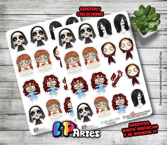 Cartela de Adesivos - Horror Cute 2 - Elas