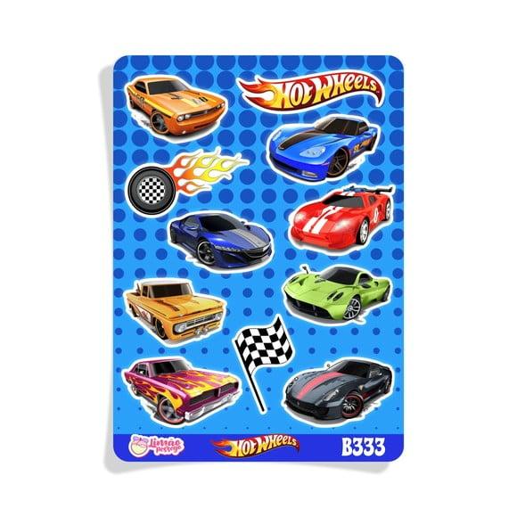 Cartela de Adesivos - Hot Wheels