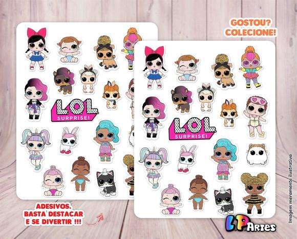 Cartela de Adesivos - Lol Surprise