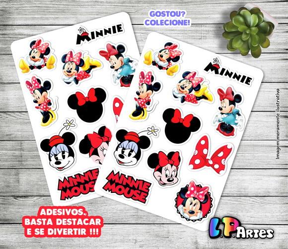 Cartela de Adesivos - Minnie Mouse