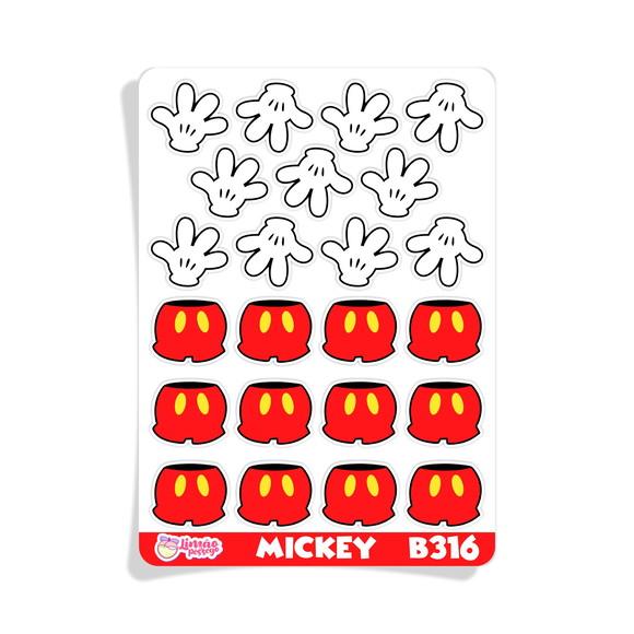 Cartela de Adesivos - Mickey Mouse