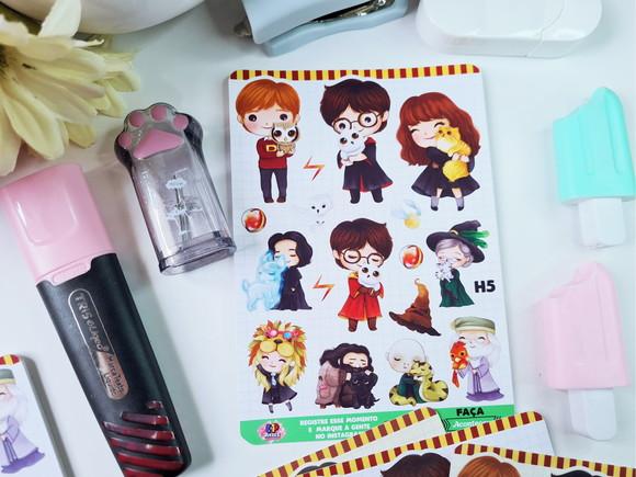 Cartela de Adesivos em Vinil - Harry Potter 5 - Glossy