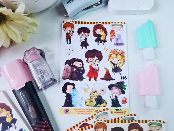 Cartela de Adesivos em Vinil - Harry Potter 6
