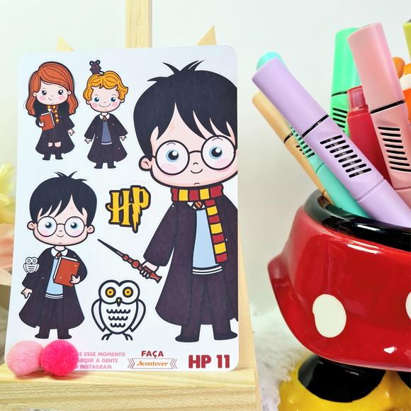 Cartela de Adesivos em Vinil- Harry Potter 11