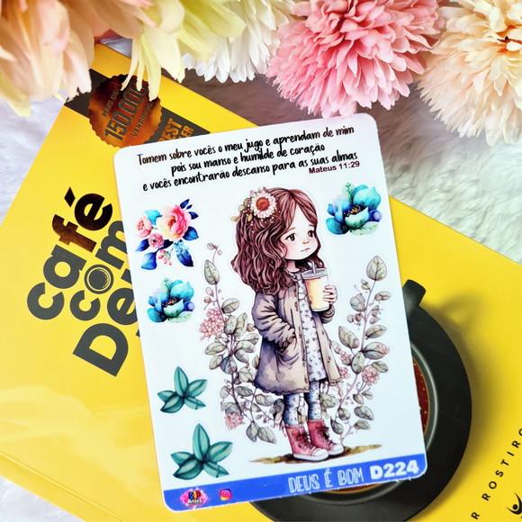 Cartela de Adesivos Transparente - Devocionais