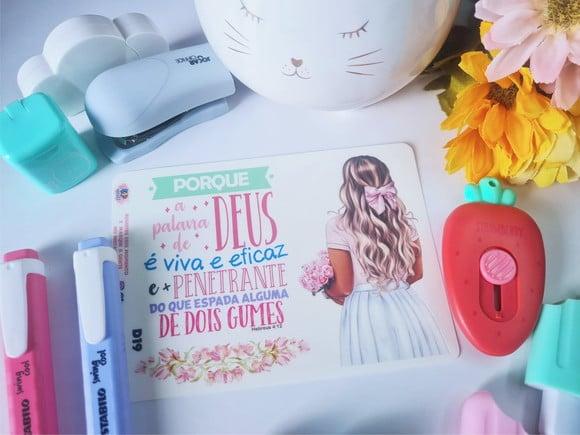 Cartela de Adesivos Transparente - Devocionais - D19