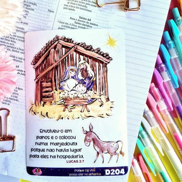 Cartela de Adesivos Transparente - Devocionais - D204