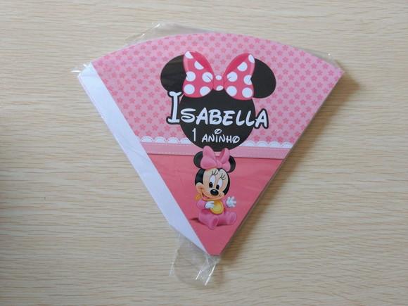 Cone Personalizado - Minnie Baby Rosa