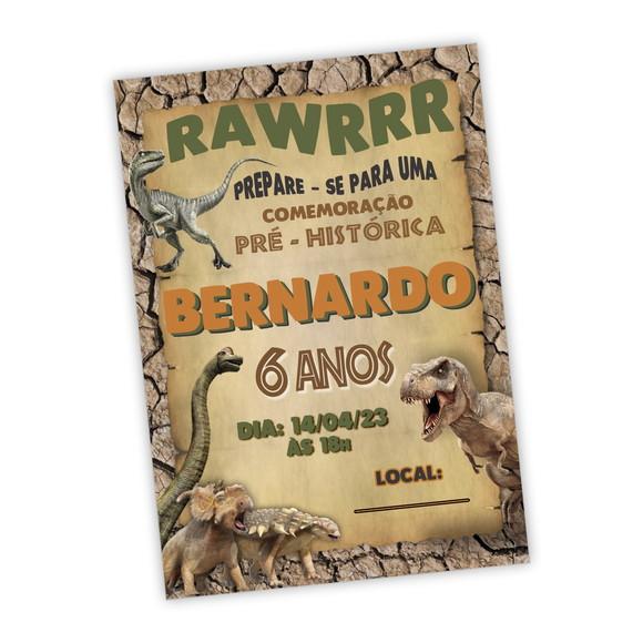 Convite - Dinossauros